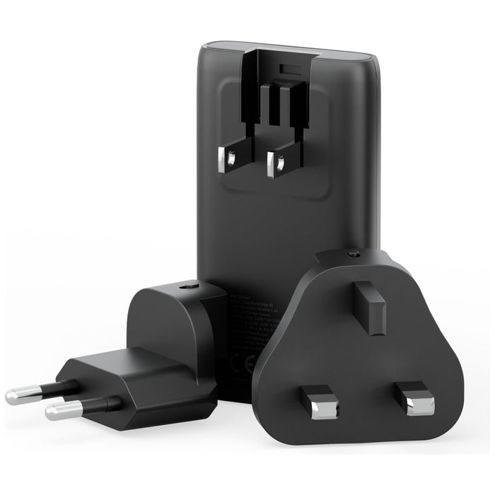 Зарядно Energea TravelWorld Edge 65W PD/PPS/QC3.0 (US/UK/EU), графитено