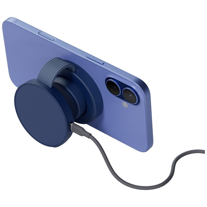 Индуктивно зарядно Energea Bazic GoMag Trio 2 3в1 15W магнитно за iPhone/Watch/AirPods, синьо