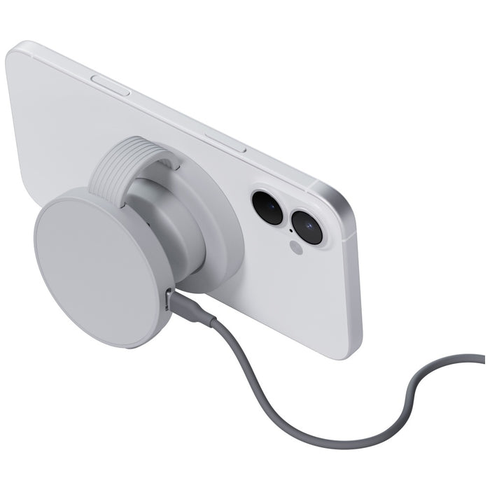 Индукционно зарядно Energea Bazic GoMag Trio 2 3в1 15W магнитно за iPhone/Watch/AirPods, сиво