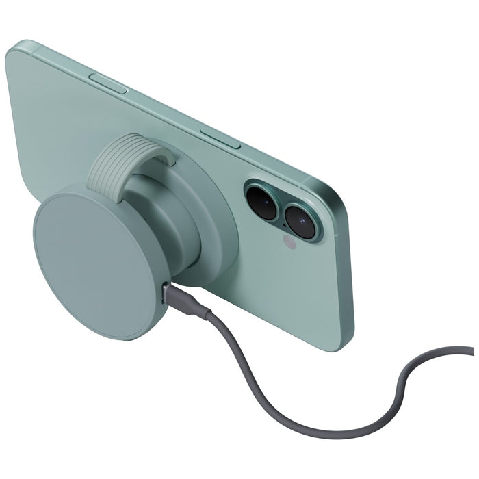 Индуктивно зарядно Energea Bazic GoMag Trio 2 3в1 15W магнитно за iPhone/Watch/AirPods, фисташено