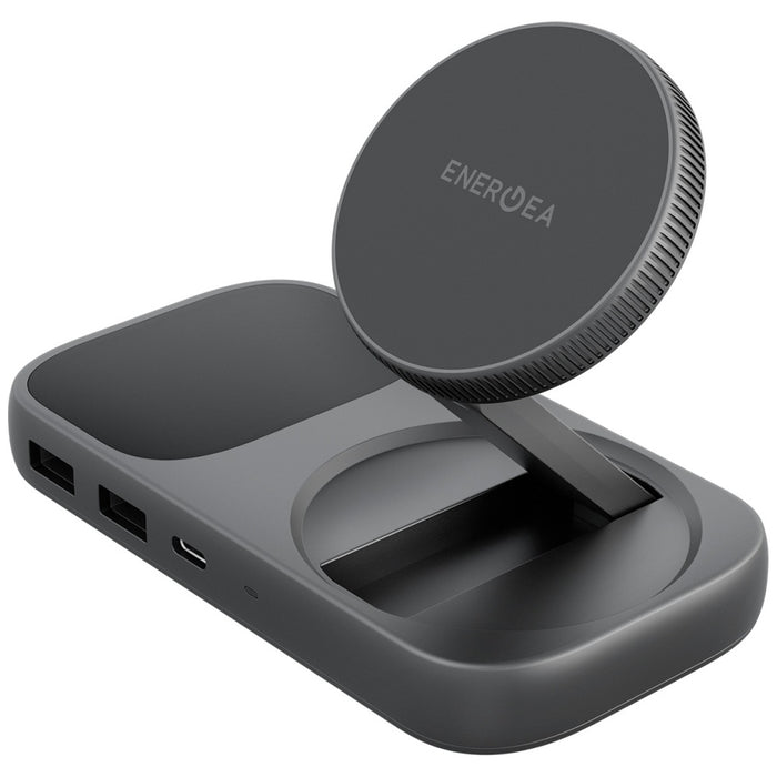 Зарядна станция Energea WiDock Plus 7в1 USB-C 3.1 с Qi2, графитена