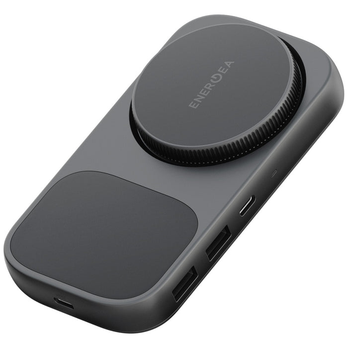 Зарядна станция Energea WiDock Plus 7в1 USB-C 3.1 с Qi2, графитена