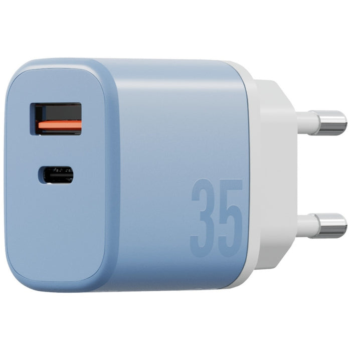 Зарядно ENERGEA Bazic GoPort Velox Kit GaN 35W с кабел, синьо