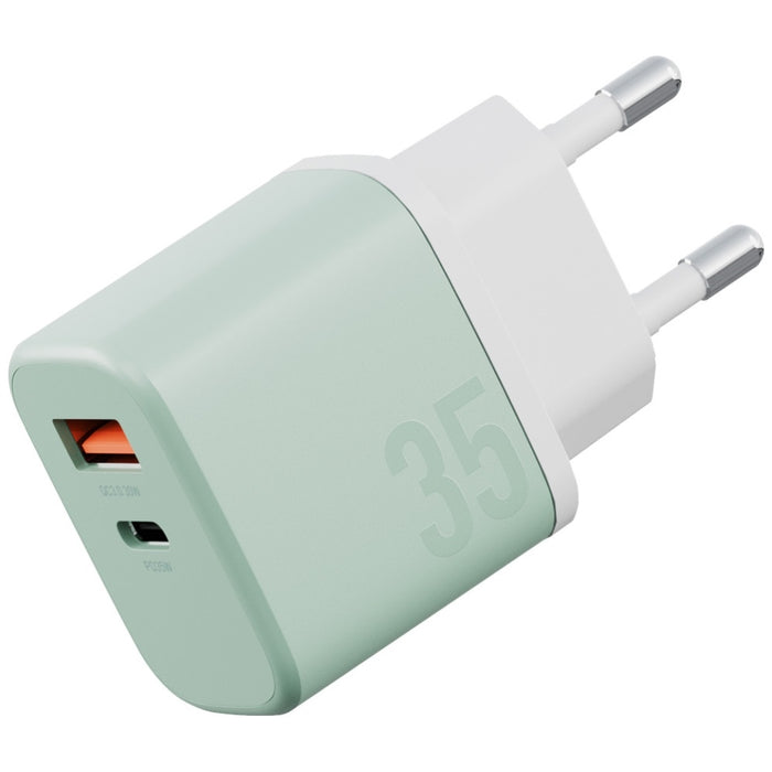 Зарядно ENERGEA Bazic GoPort Velox Kit GaN 35W с кабел, зелено