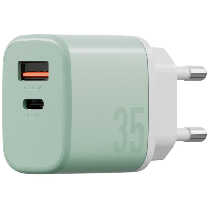 Зарядно ENERGEA Bazic GoPort Velox Kit GaN 35W с кабел, зелено