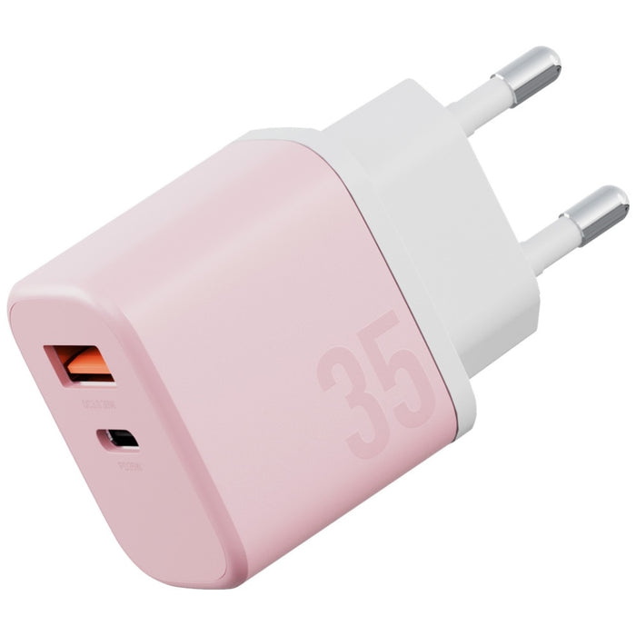 Зарядно ENERGEA Bazic GoPort Velox Kit GaN 35W с кабел, розово