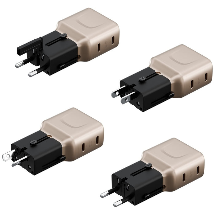 Зарядно Energea TravelGo Adapter 45W, черно-златно