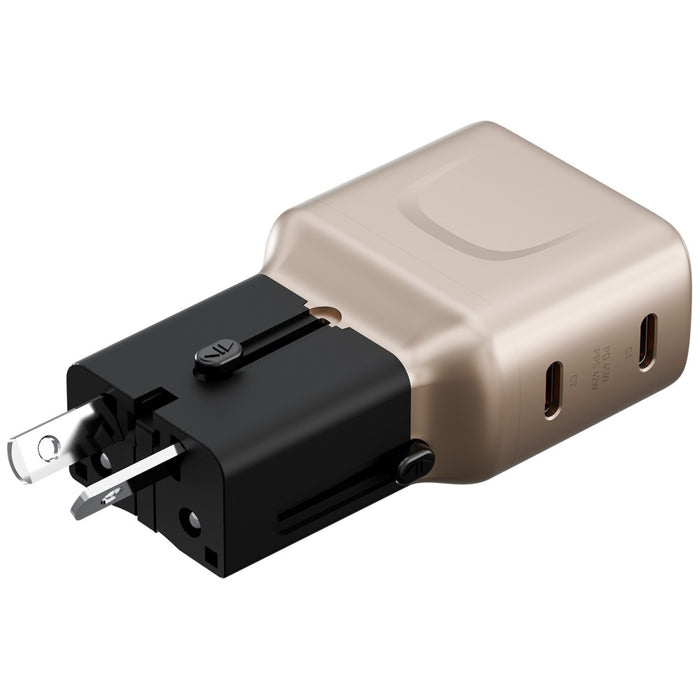 Зарядно Energea TravelGo Adapter 45W, черно-златно