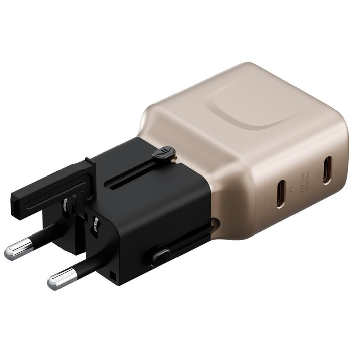 Зарядно Energea TravelGo Adapter 45W, черно-златно