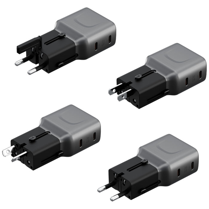 Зарядно Energea TravelGo Adapter 45W, графитово-черен