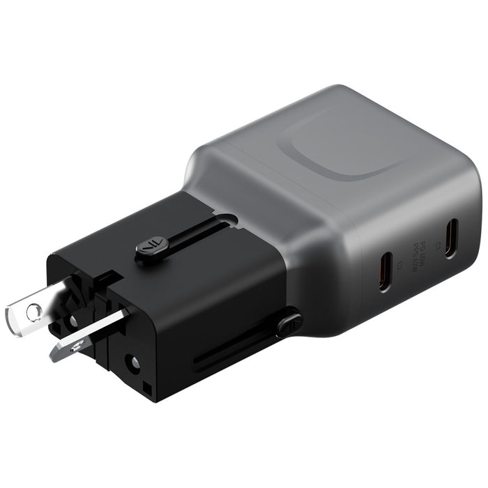 Зарядно Energea TravelGo Adapter 45W, графитово-черен