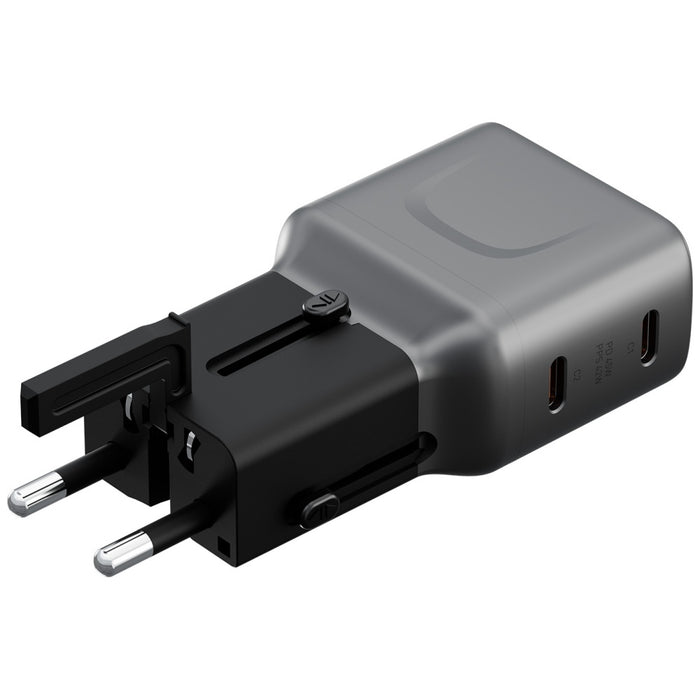 Зарядно Energea TravelGo Adapter 45W, графитово-черен