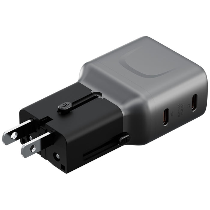 Зарядно Energea TravelGo Adapter 45W, графитово-черен