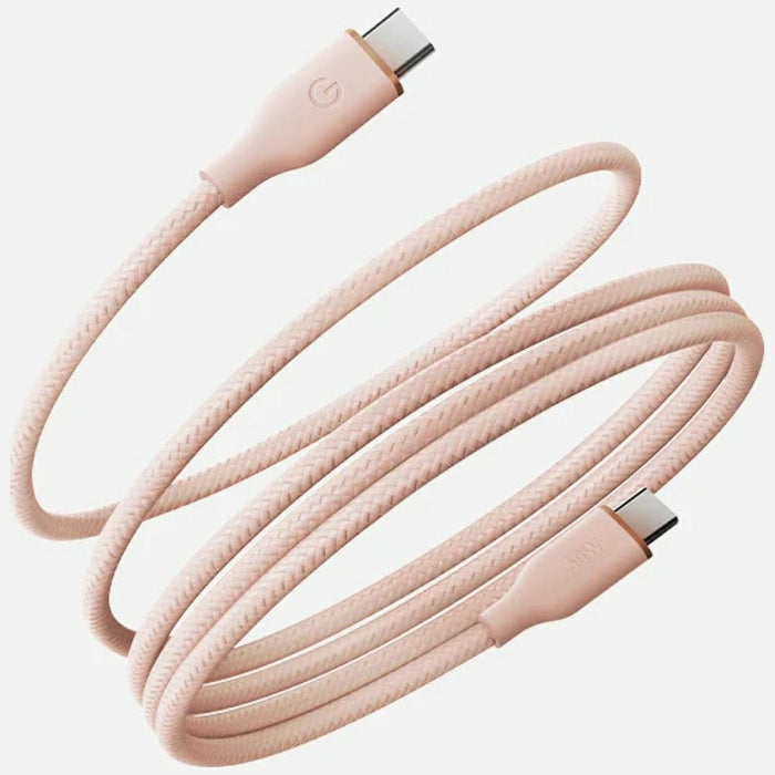 Магнитен кабел ENERGEA Helix 60W 1.5m за USB-C и USB-C, розов