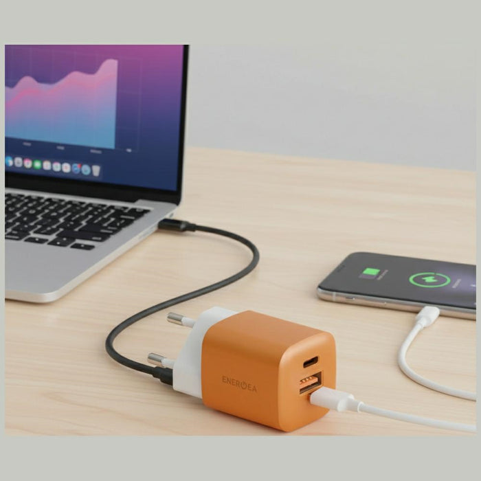 Зарядно Energea Ampcharge PD/PPS/QC3.0 35W, оранжево