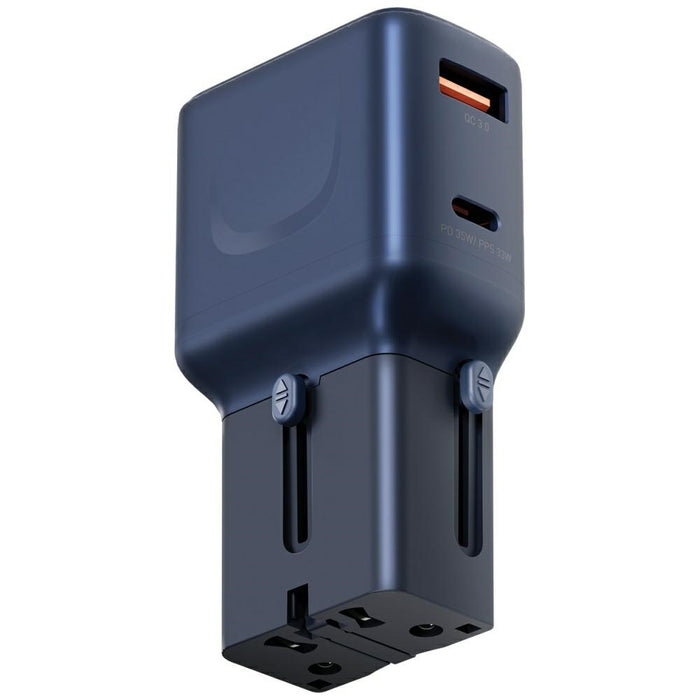 Зарядно Energea TravelGo Adapter 35W, синьо