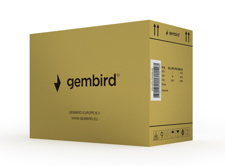 Gembird EG-UPS-PS2000-02 непрекъсваемо захранване (UPS) Line-Interactive 2 kVA 1600 W 5 AC изход(а)