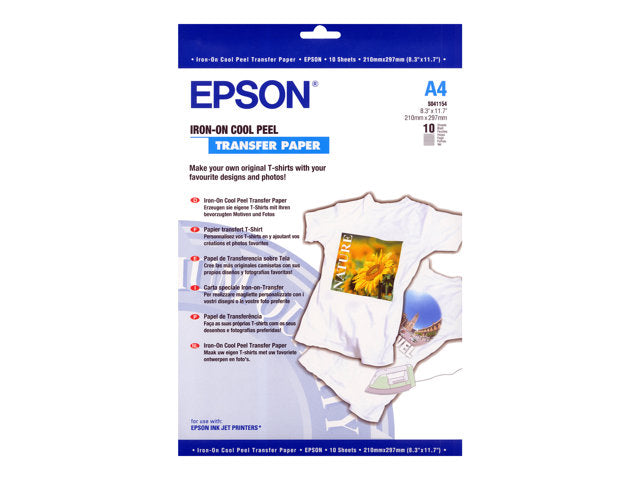 EPSON S041154 Трансферна хартия 120g/m2 A4 10 листа 1 пакет