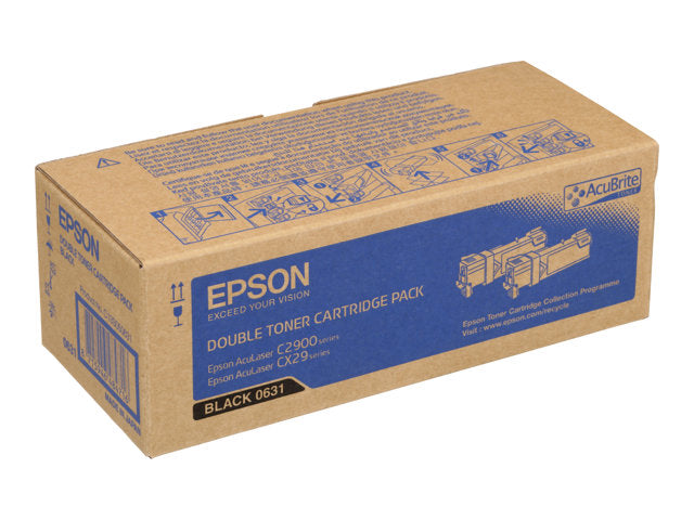 EPSON AL-C2900N тонер касета черна стандартен капацитет 2x 3000 страници 2 пакета