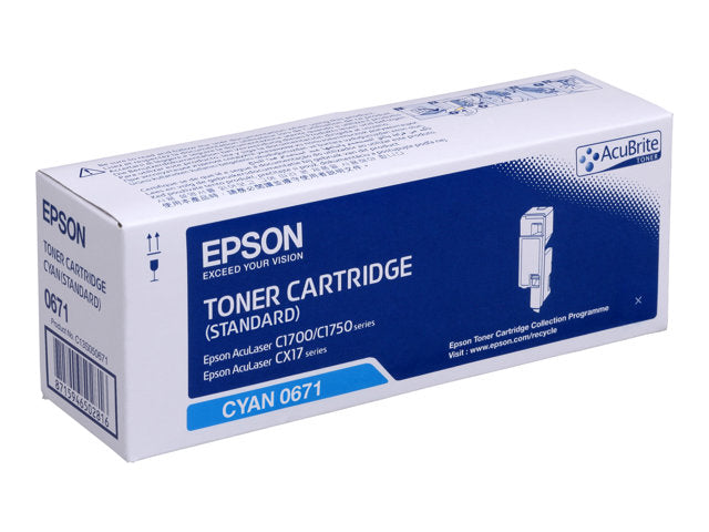 EPSON AL-C1700/C1750/CX17 серия тонер касета циан стандартен капацитет 700 страници 1 опаковка