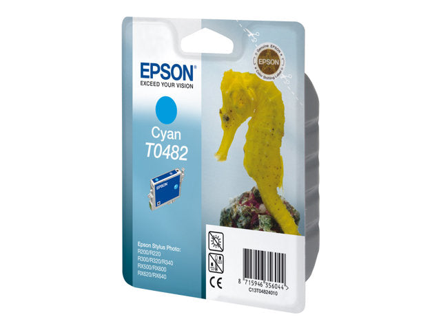 EPSON T0482 касета с мастило циан стандартен капацитет 13 ml 430 страници 1 пакет блистер без аларма