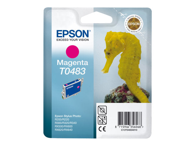 EPSON T0483 касета с мастило магента стандартен капацитет 13 ml 430 страници 1 пакет блистер без аларма
