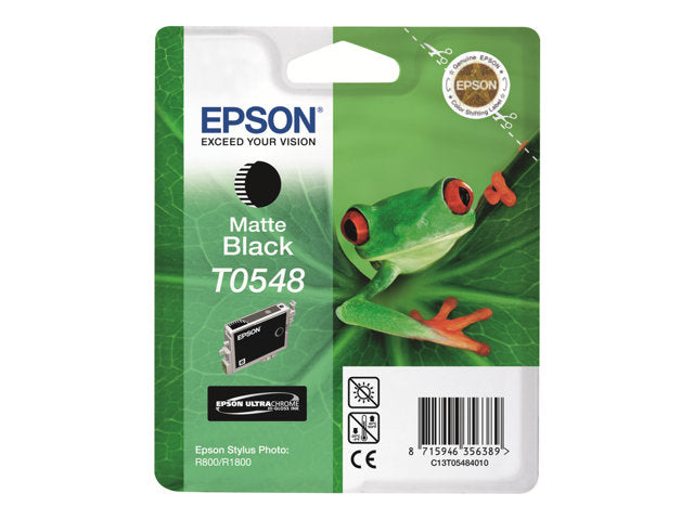 EPSON T0548 касета с мастило матово черно стандартен капацитет 13 ml 550 страници 1 пакет блистер без аларма