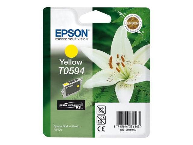 EPSON 5LB T0594 касета с мастило жълт стандартен капацитет 13 ml 1 пакет блистер без аларма