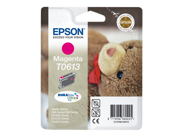 EPSON 1LB T0613 касета с мастило магента стандартен капацитет 8 ml 250 страници 1 пакет блистер без аларма