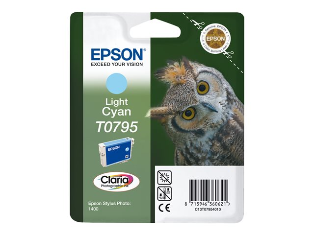 EPSON T0795 касета с мастило светло циан стандартен капацитет 11 ml 1 пакет RF-AM блистер