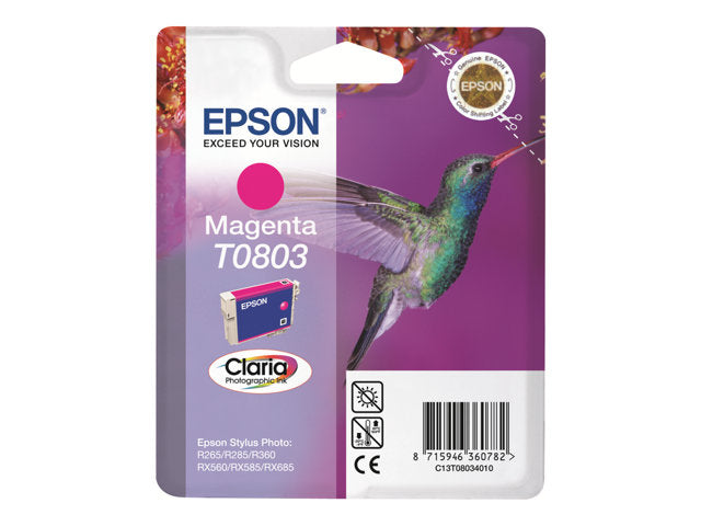 EPSON 5LB T0803 касета с мастило магента стандартен капацитет 7,4 мл 460 страници 1 пакет RF-AM блистер с/с