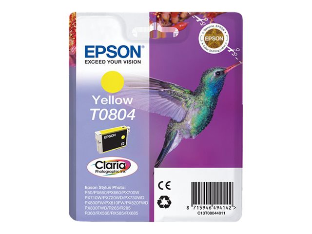 EPSON 3LB T0804 касета с мастило жълт стандартен капацитет 7,4 ml 520 страници 1 пакет RF-AM блистер w/s