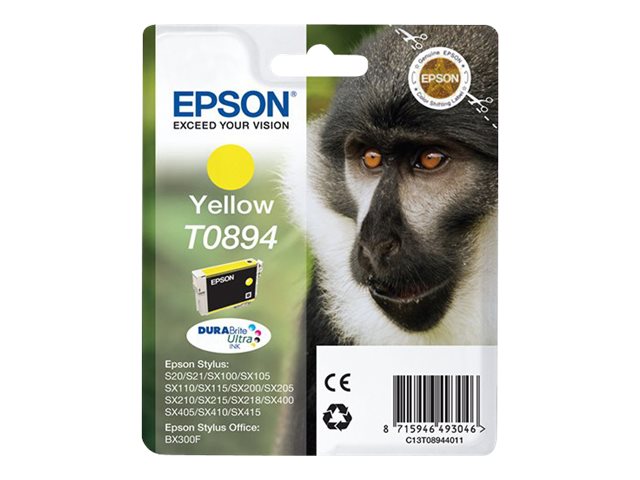EPSON T0894 касета с мастило, жълто, нисък капацитет 3,5 мл, 1 пакет RF-AM блистер с/с