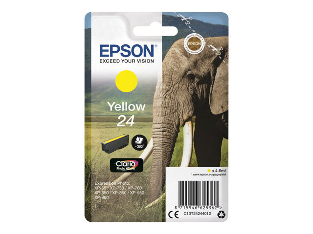 EPSON 3LB 24 касета с мастило жълт стандартен капацитет 4,6 ml 360 страници 1 пакет RF-AM блистер с/с