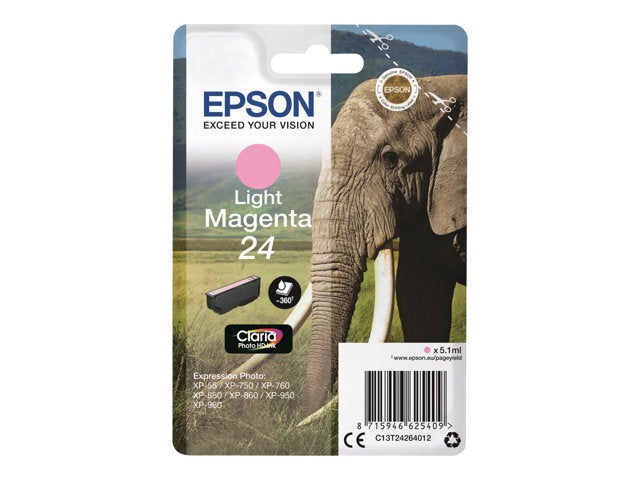 EPSON 5LB 24 касета с мастило светло циан стандартен капацитет 5,1 ml 360 страници 1 пакет RF-AM блистер w/s