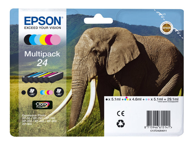 EPSON 3LB 24 черна касета с мастило и пет цвята стандартен капацитет 29,1 ml 1 пакет RF-AM блистер с/с