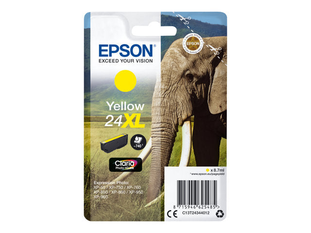 EPSON 3LB 24XL касета с мастило, жълта, голям капацитет 8,7 мл, 740 страници, 1 пакет RF-AM блистер с/с