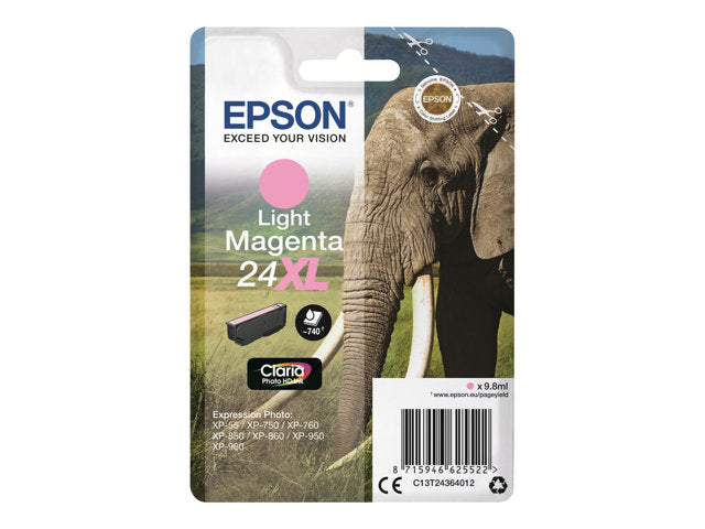 EPSON 1LB 24XL касета с мастило светла магента с голям капацитет 9,8 ml 740 страници 1 пакет RF-AM блистер с/с