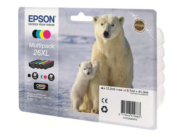 EPSON 3LB 26XL черна и трицветна касета с мастило с голям капацитет 41,3 ml 1 пакет RF-AM блистер с/с