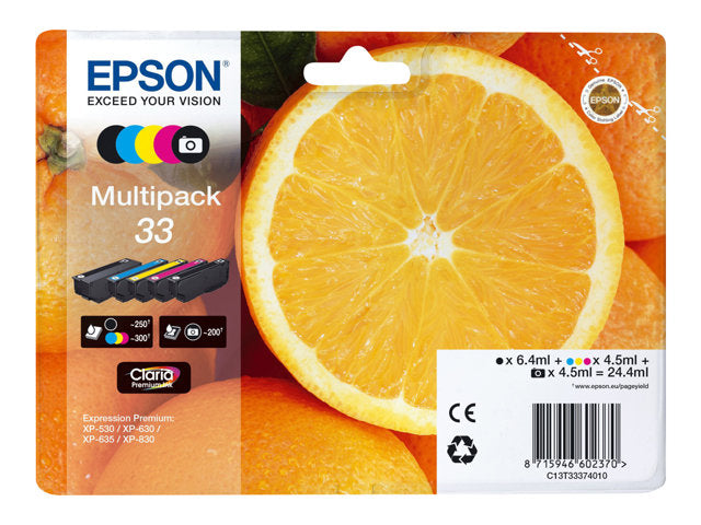 EPSON 4LB 33 Multipack без етикет Claria Premium Ink Orange