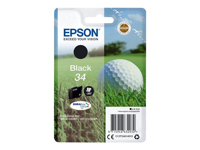 EPSON 4LB Singlepack 34 черни мастила DURABrite Ultra 6,1 ml блистер с/с