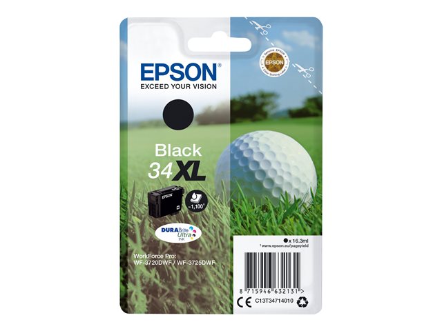 EPSON 4LB Singlepack 34XL черни мастила DURABrite Ultra 16,3 ml блистер XL w/s