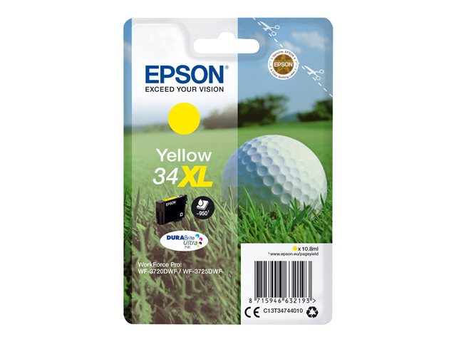 EPSON 2LB Singlepack 34XL мастило жълто DURABrite Ultra 10,8 мл блистер XL с/с