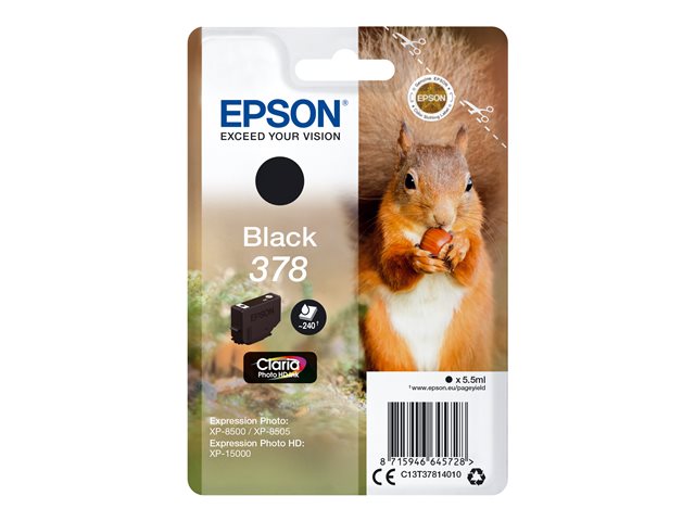 EPSON 5LB 378 черна касета с мастило със сигурност w/s
