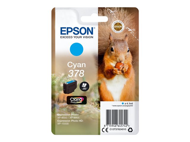 EPSON 1LB 378 циан касета с мастило със сигурност w/s