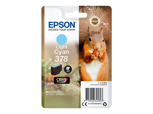 EPSON 5LB 378 Light Cyan Ink Cartridge със сигурност w/s