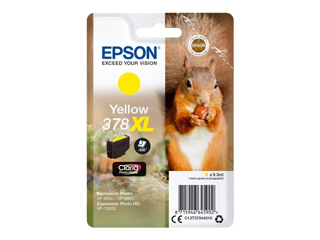 EPSON 4LB 378XL Жълта касета с мастило със сигурност w/s