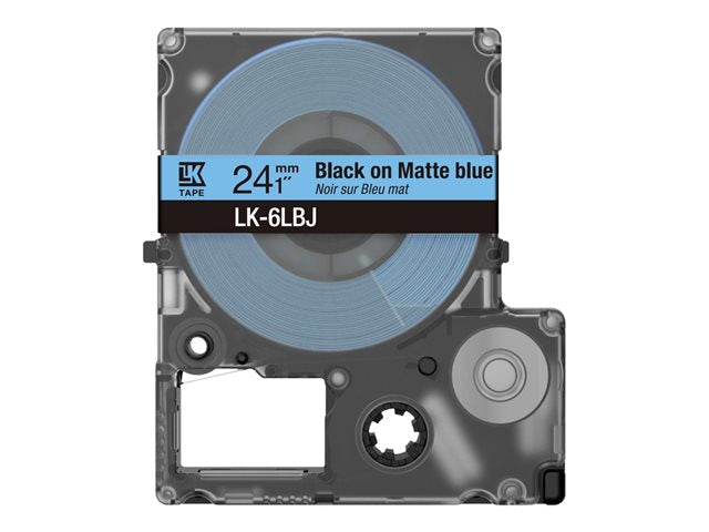EPSON Matte Tape Blue/Black 24mm 8m LK-6LBJ