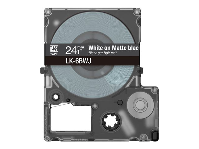Матова лента EPSON черно/бяло 24 мм 8 м LK-6BWJ