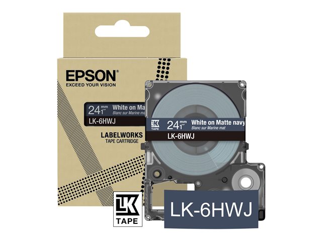 Матирана лента EPSON тъмно/бяла 24 мм 8 м LK-6HWJ